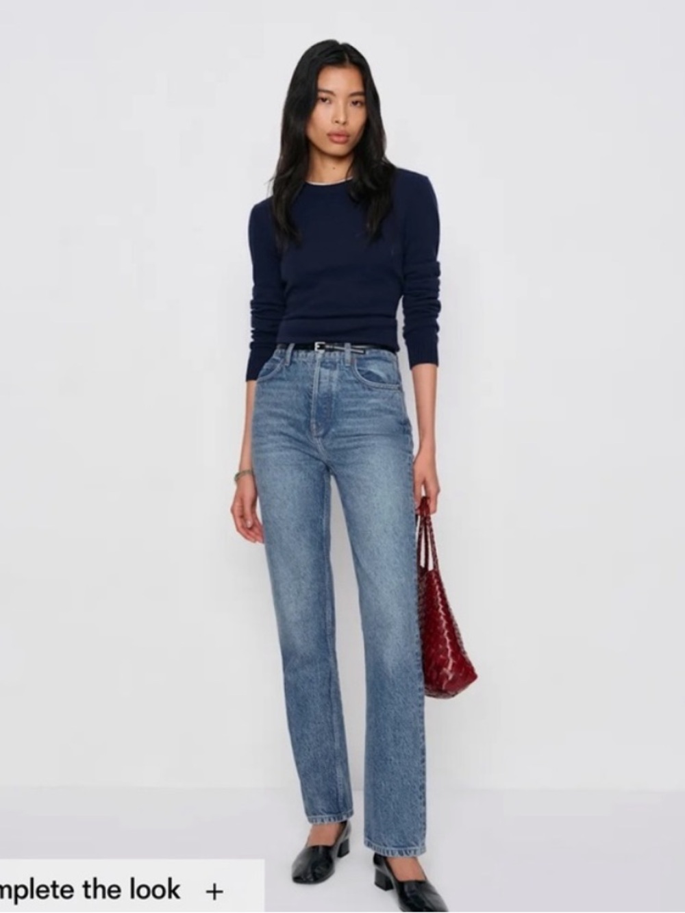 Reformation Cynthia High Rise Straight Leg Jeans in Colorado Wash, 27